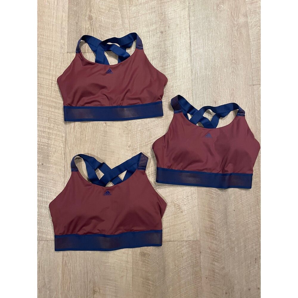 Lot of 3 Adidas sports bras, size L
